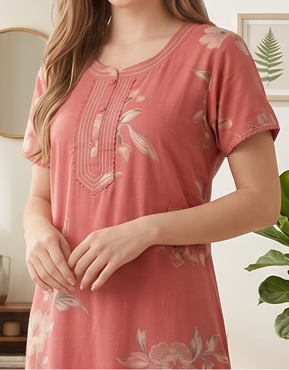 Alphine Printed Maxi Nightgown