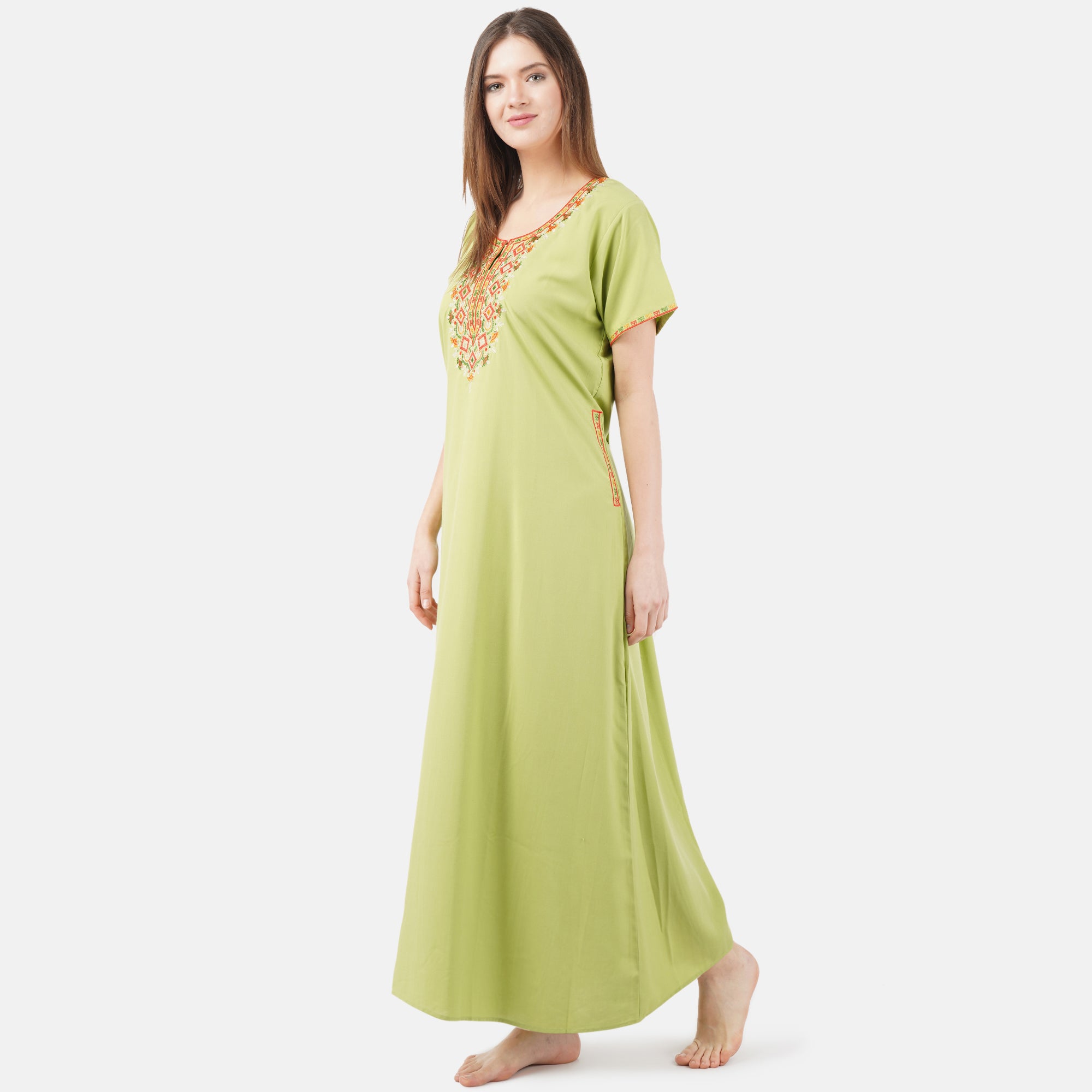Multi Coloured Embroidered Nightgown