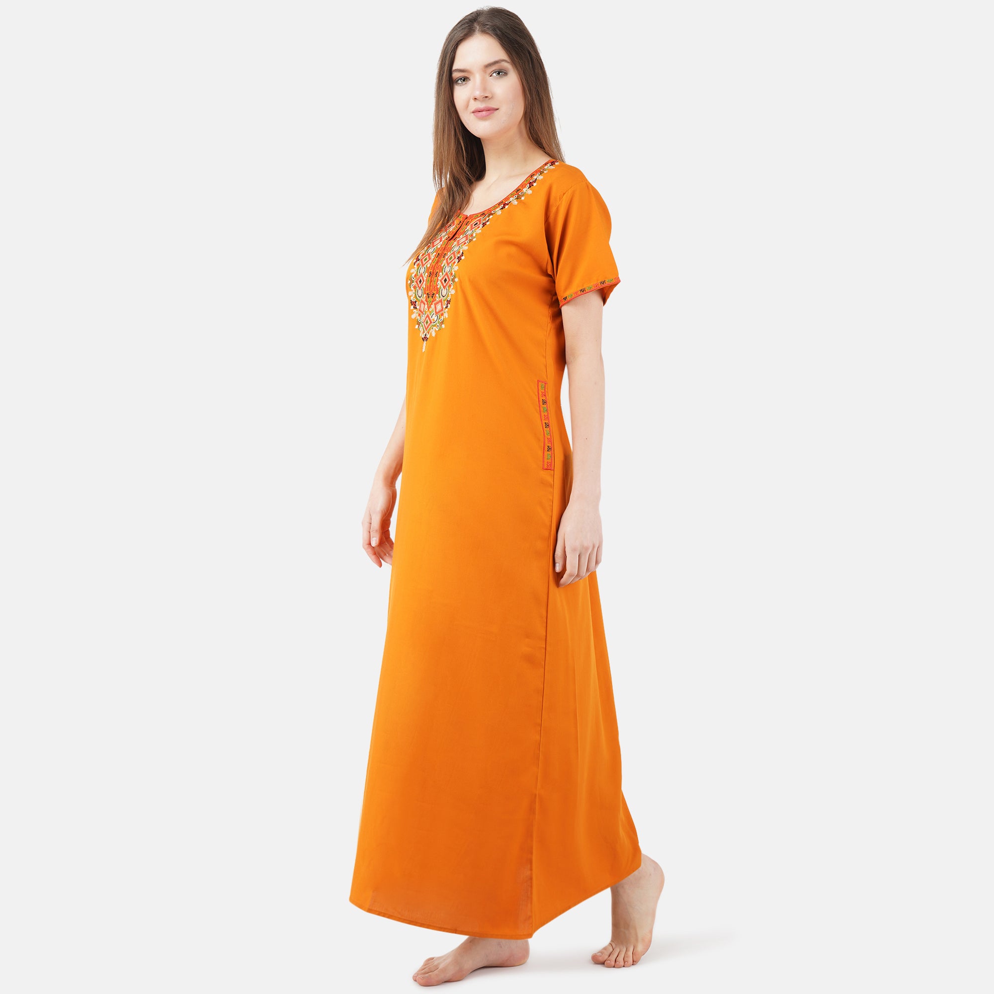 Multi Coloured Embroidered Nightgown