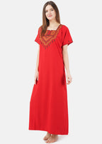 Resham Embroidery Night Gown