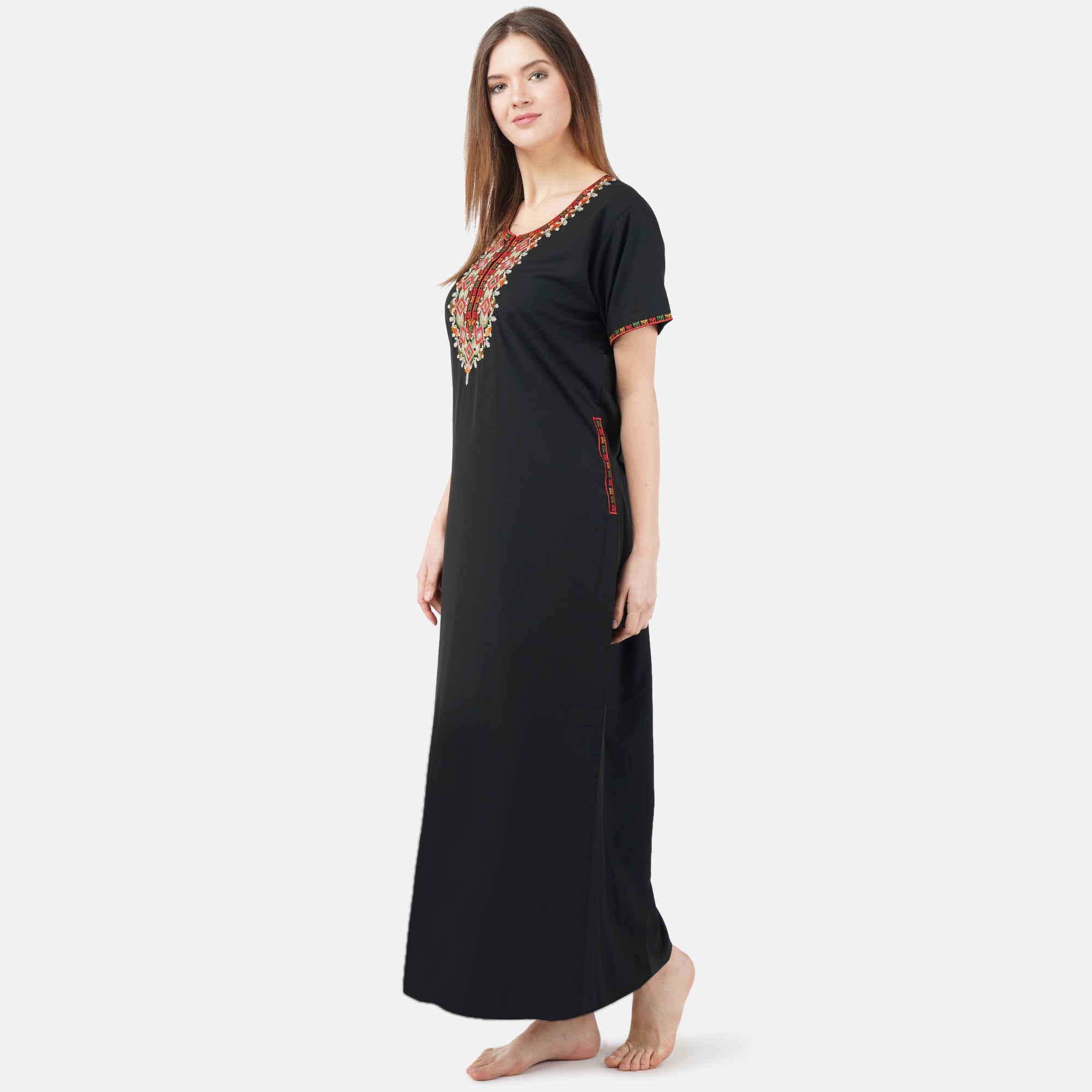 Multi Coloured Embroidered Nightgown