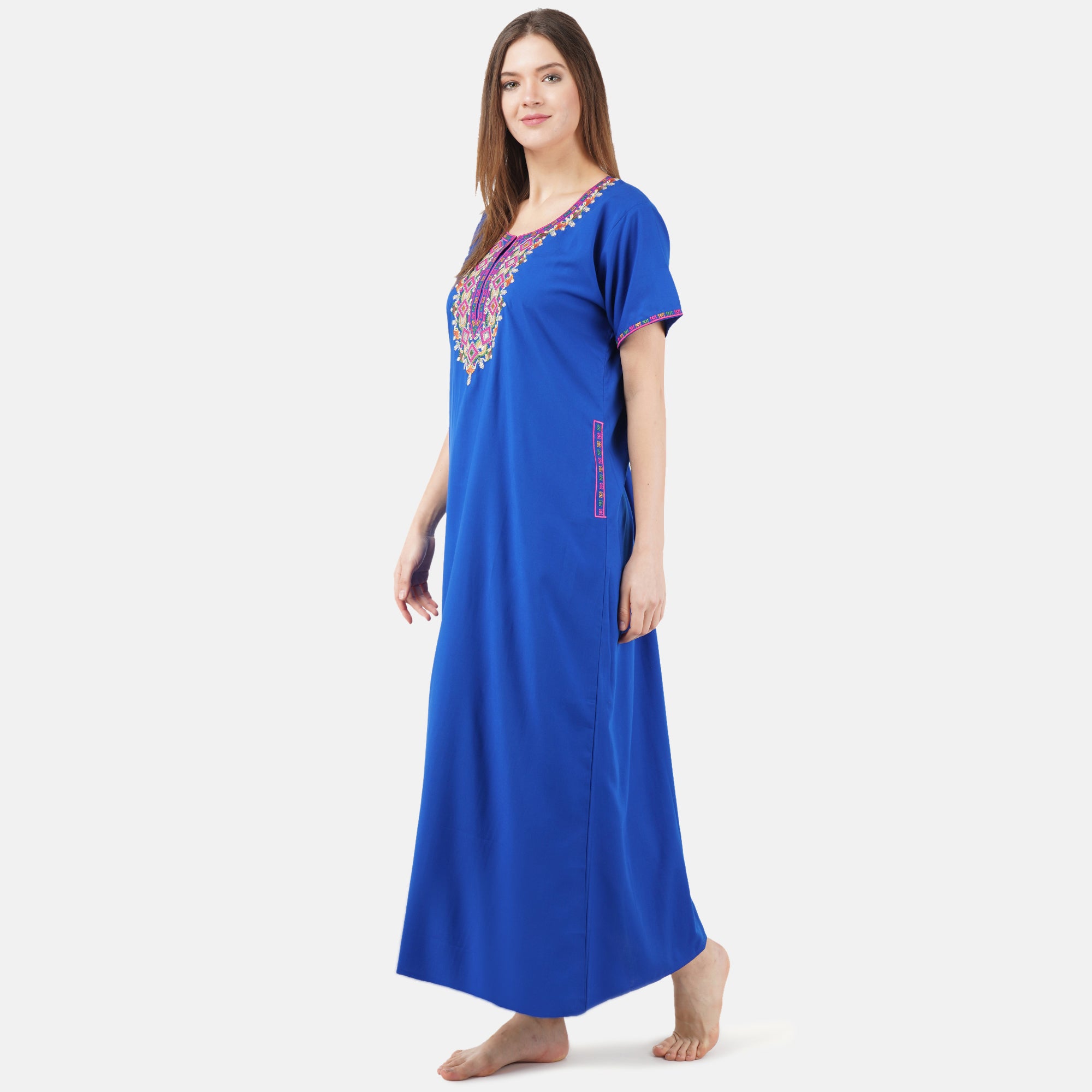 Multi Coloured Embroidered Nightgown