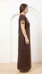 Flower Embriodery Alphine Nightgown