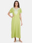 White Six Floral Embroidered Nightgown