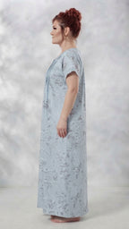 Light Floral Print A-Line Cotton Nighty