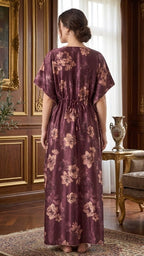 Itanlian_Satin_Flower Print Kaftan