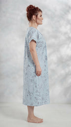 Light Floral Print A-Line Cotton Nighty