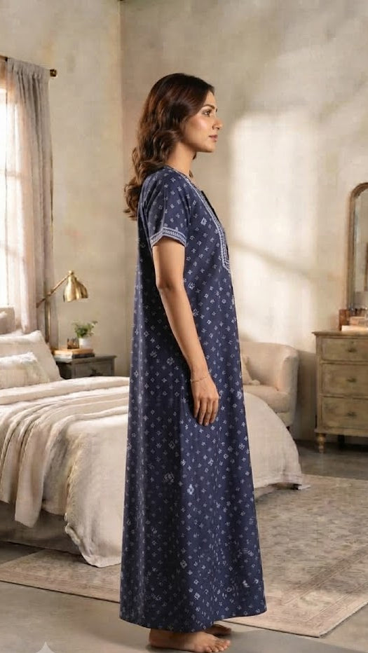 Resham Accent Cotton Lounge Dress