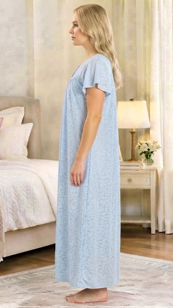 Blossom Cotton Maxi Nighty for Women