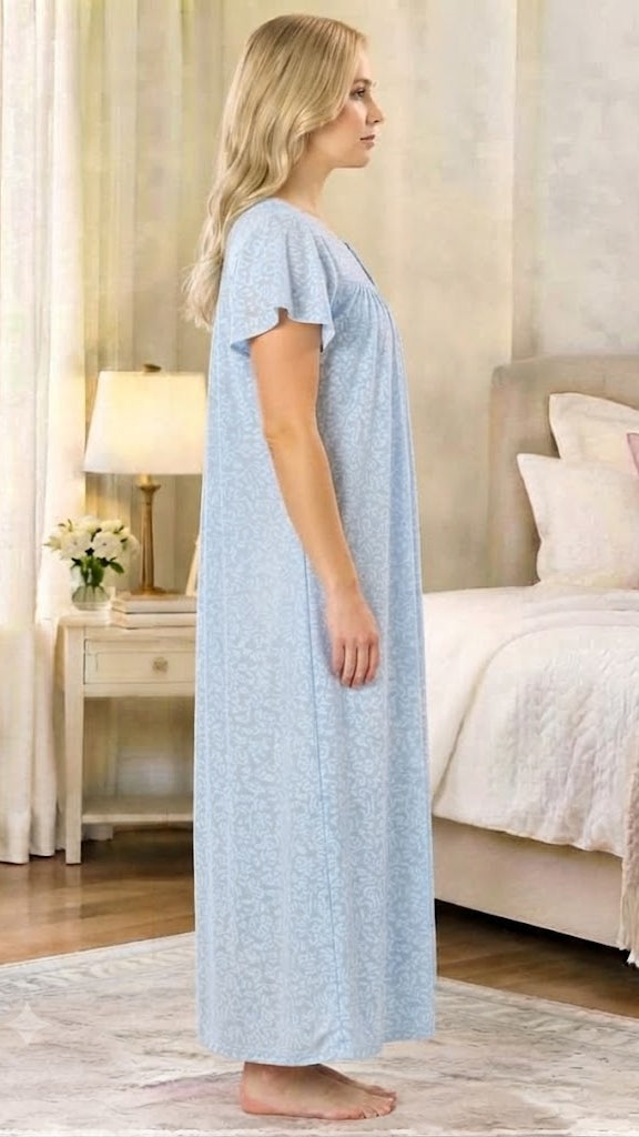 Blossom Cotton Maxi Nighty for Women