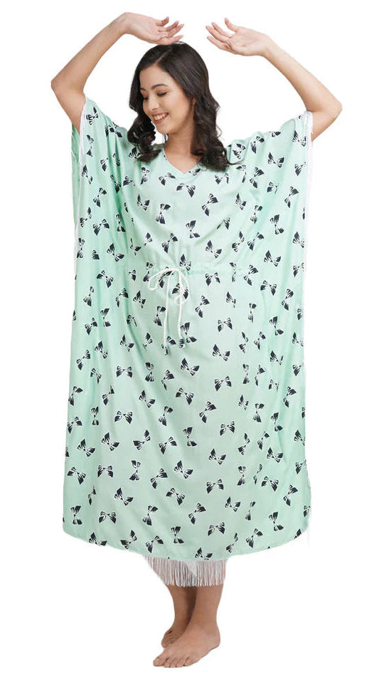 Lassy Kaftan with Beautiful Bow- Print Main image