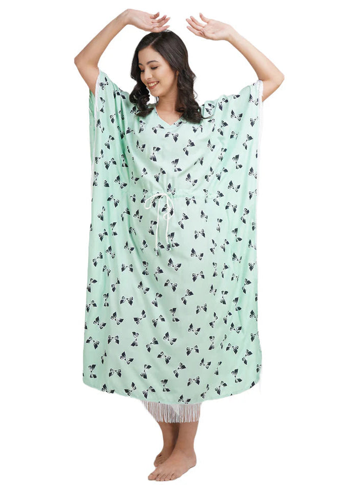 Lassy Kaftan with Beautiful Bow- Print Main image