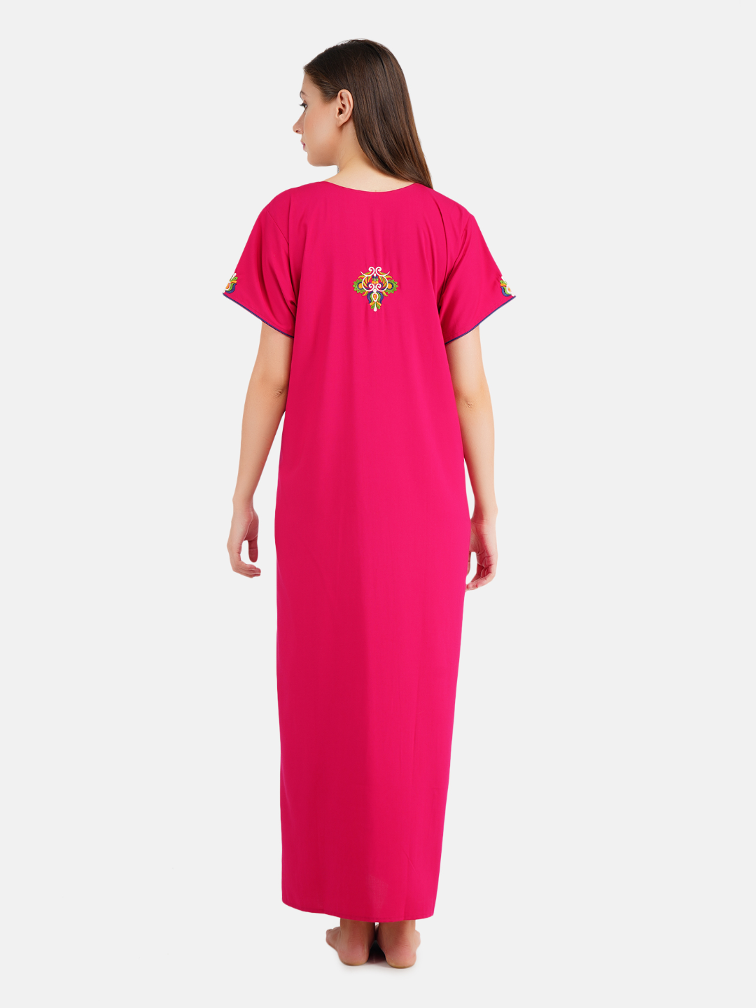 Paan shaped Embroidery Nightgown Secondary image