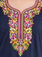 Paan shaped Embroidery Nightgown