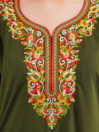 Paan shaped Embroidery Nightgown