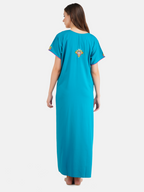 Paan shaped Embroidery Nightgown