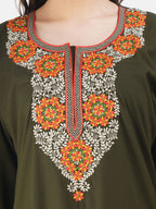 Nine Flowers Embroidery Night Gown