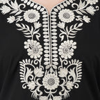 White Six Floral Embroidered Nightgown
