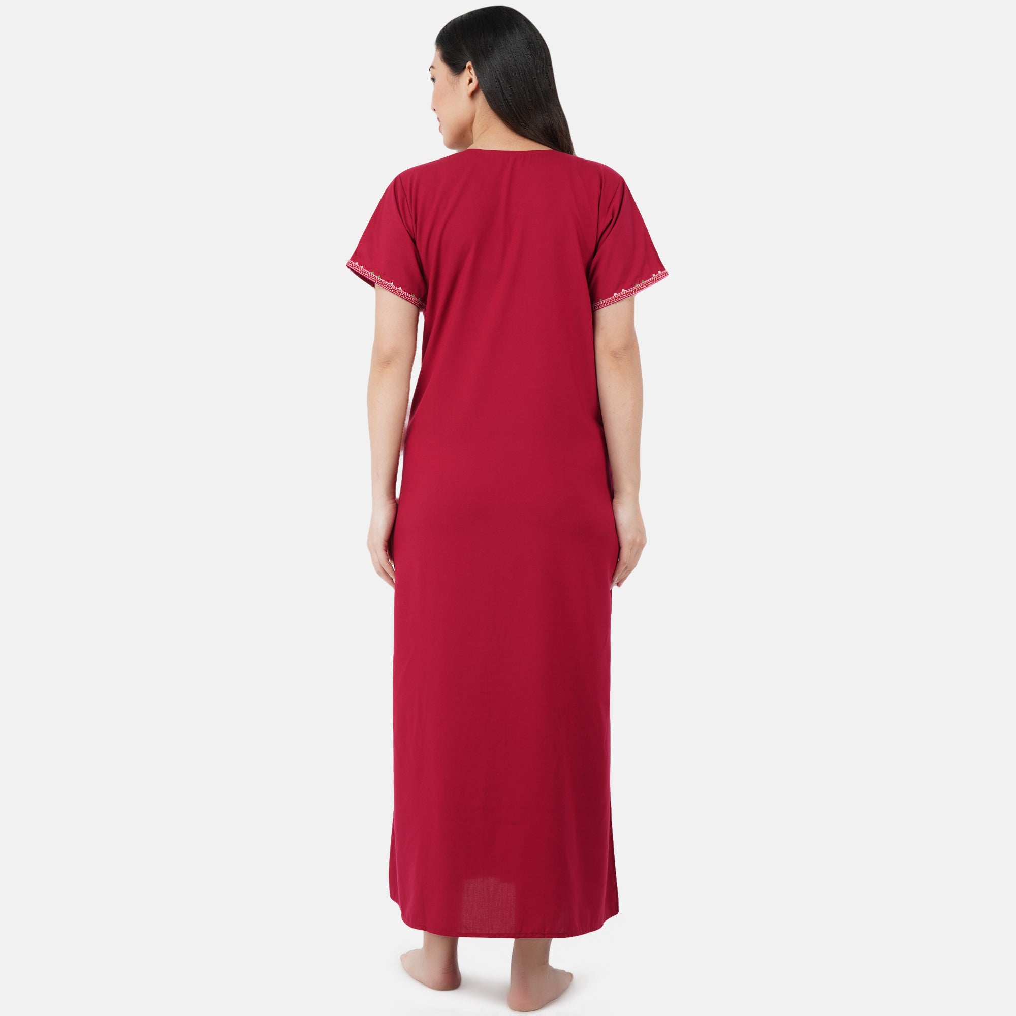 Mirror Embroidery  Night Gown