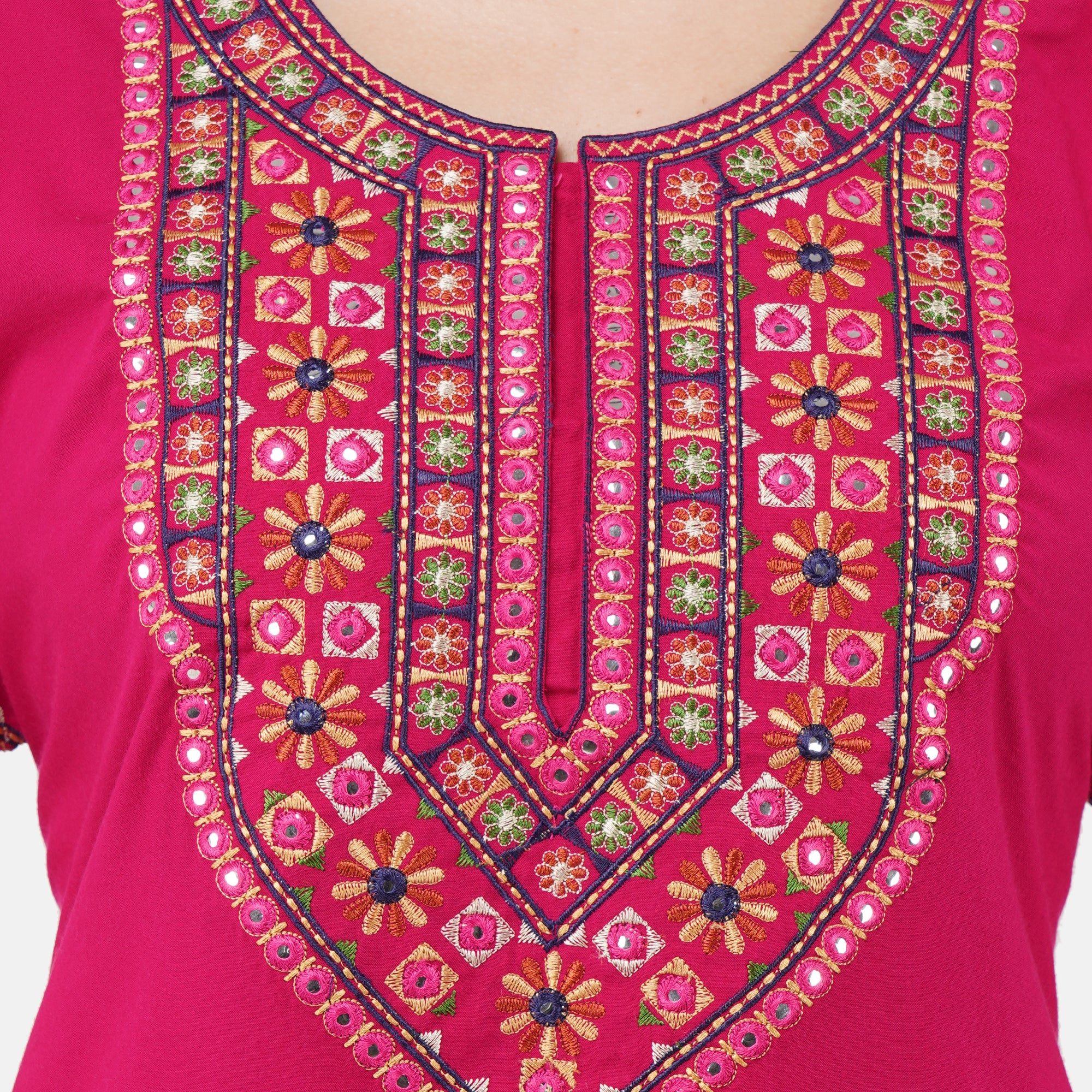 Mirror Embroidery  Night Gown