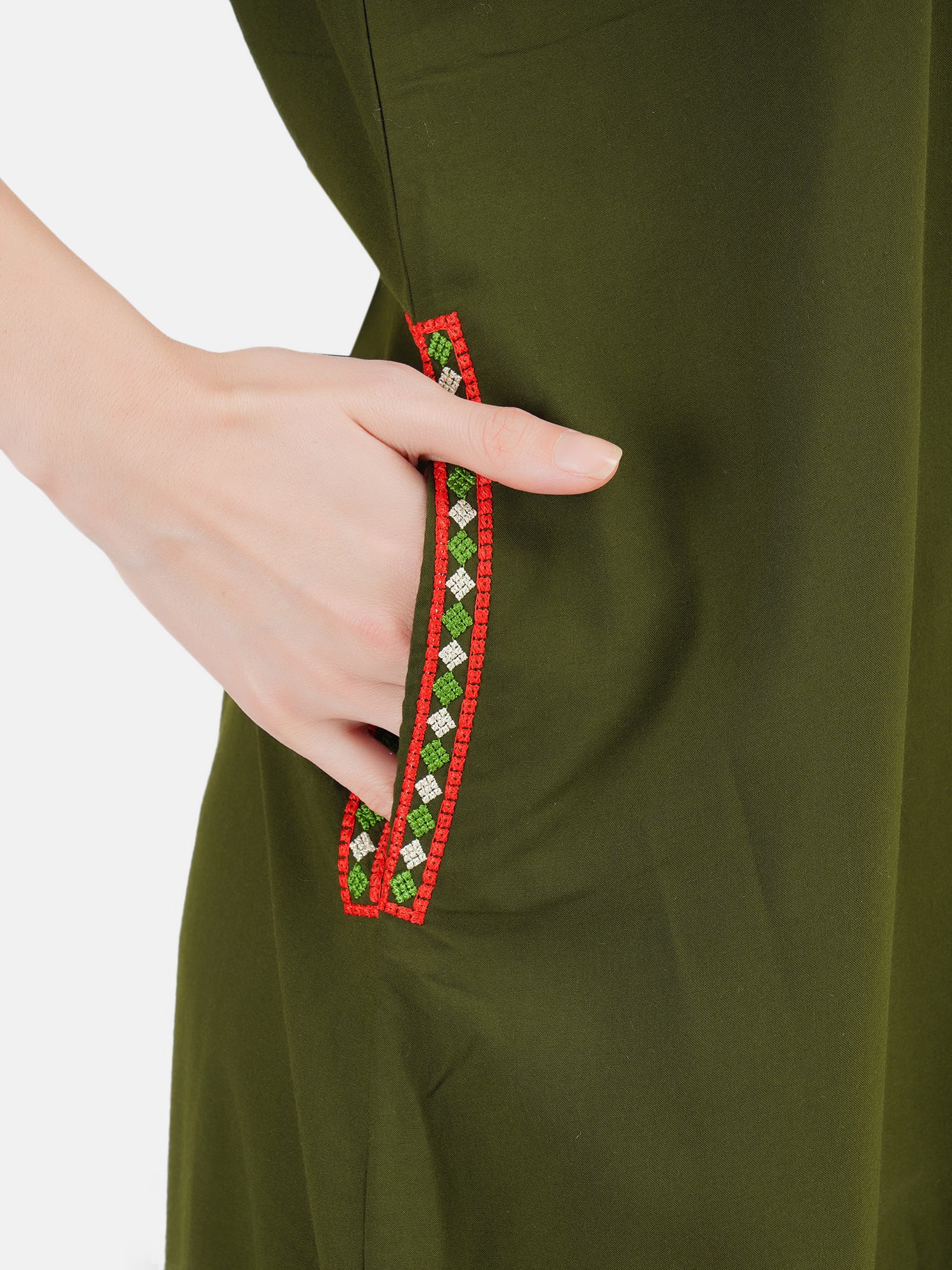 Crosswork Embroidered  Nightgown