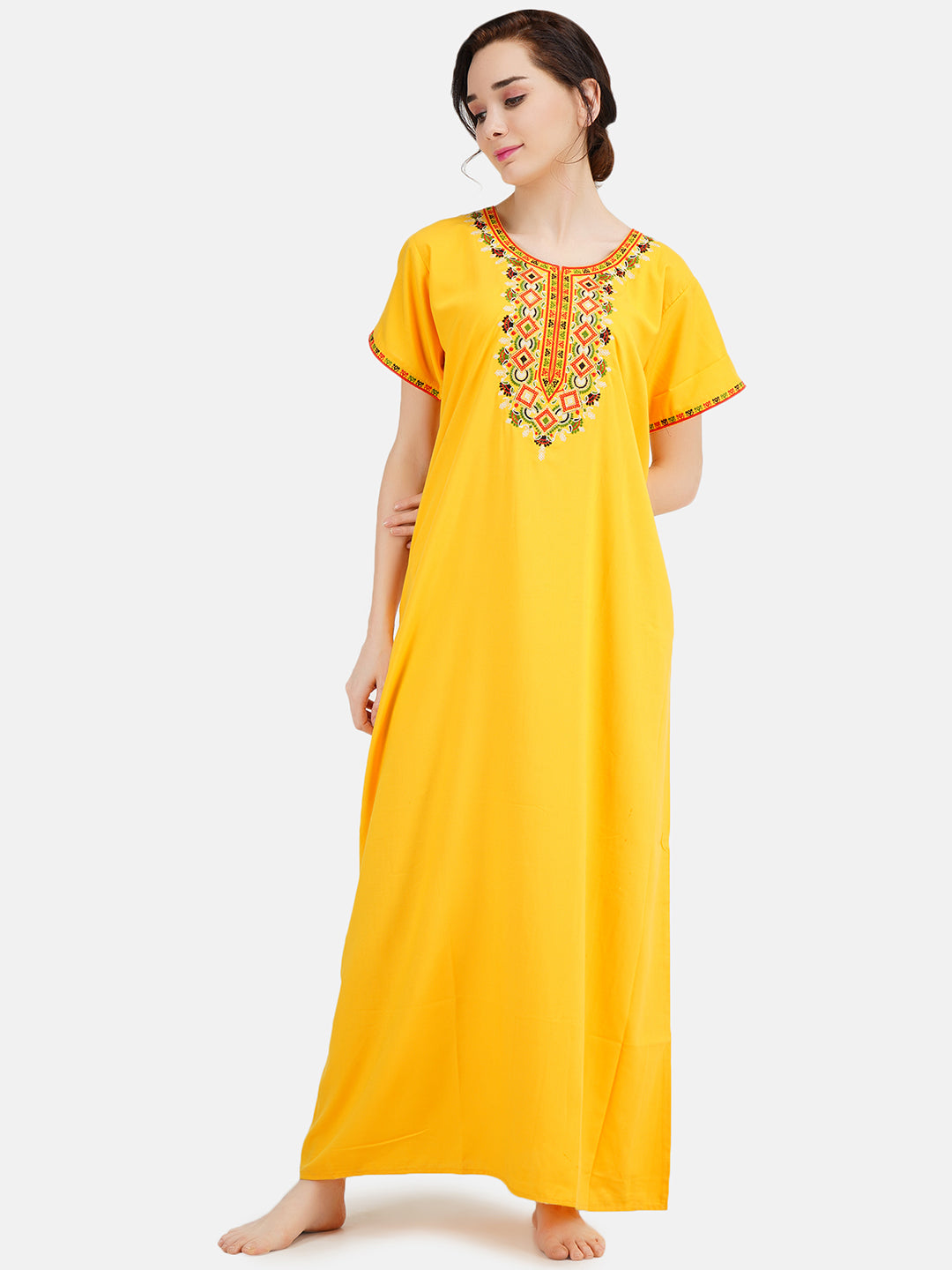 Multi Coloured Embroidered Nightgown