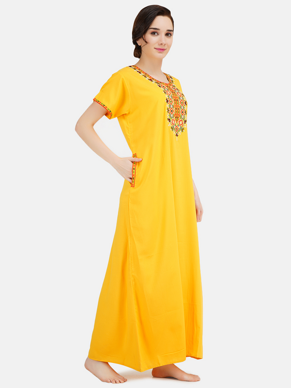 Multi Coloured Embroidered Nightgown