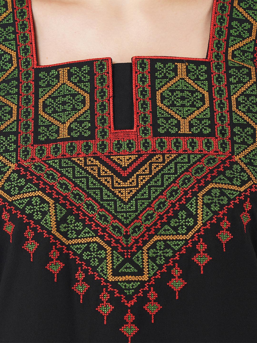 Resham Embroidery Night Gown