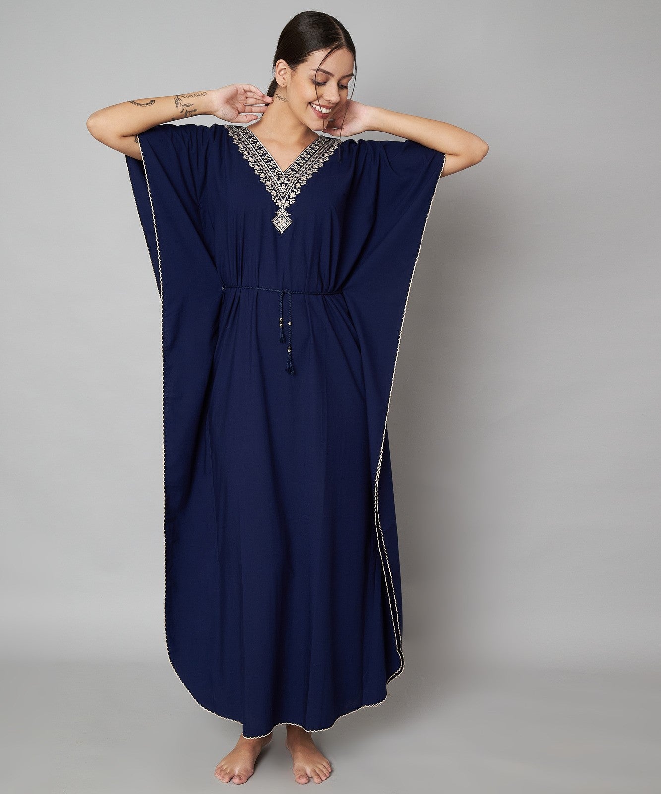 KOI SLEEPWEAR BEAUTIFUL VNECK KAFTAN