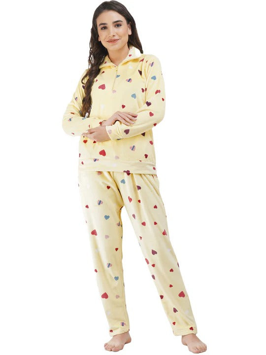 Velvet Full Sleeve Night Suit
