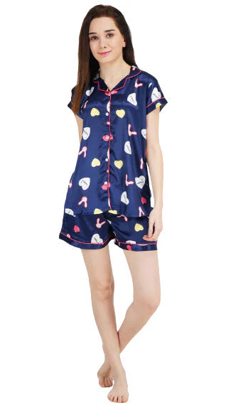 Cute Rabbit Heart Pattern Night suit Main image