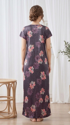 Itanlian Satin Floweprint Nightgown