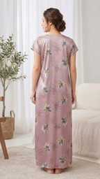 Itanlian Satin Floweprint Nightgown
