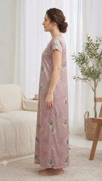 Itanlian Satin Floweprint Nightgown