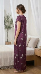 Itanlian Satin Round Neck Nightgown