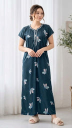 Royal Peacock italian Satin Gown