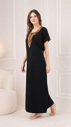 Cream Embroidery Night Gown