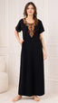 Cream Embroidery Night Gown