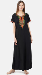Crosswork Embroidered  Nightgown