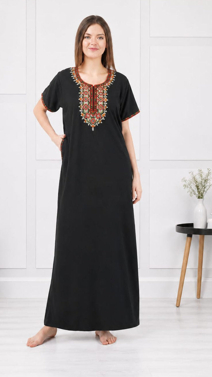 Multi Coloured Embroidered Nightgown