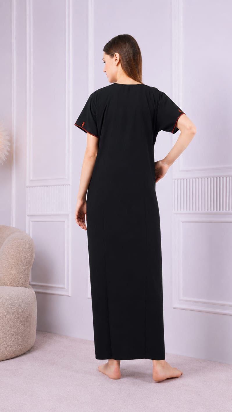 Resham Embroidery Night Gown
