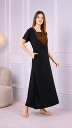 Resham Embroidery Night Gown