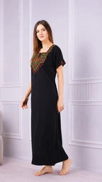 Resham Embroidery Night Gown