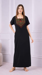 Resham Embroidery Night Gown