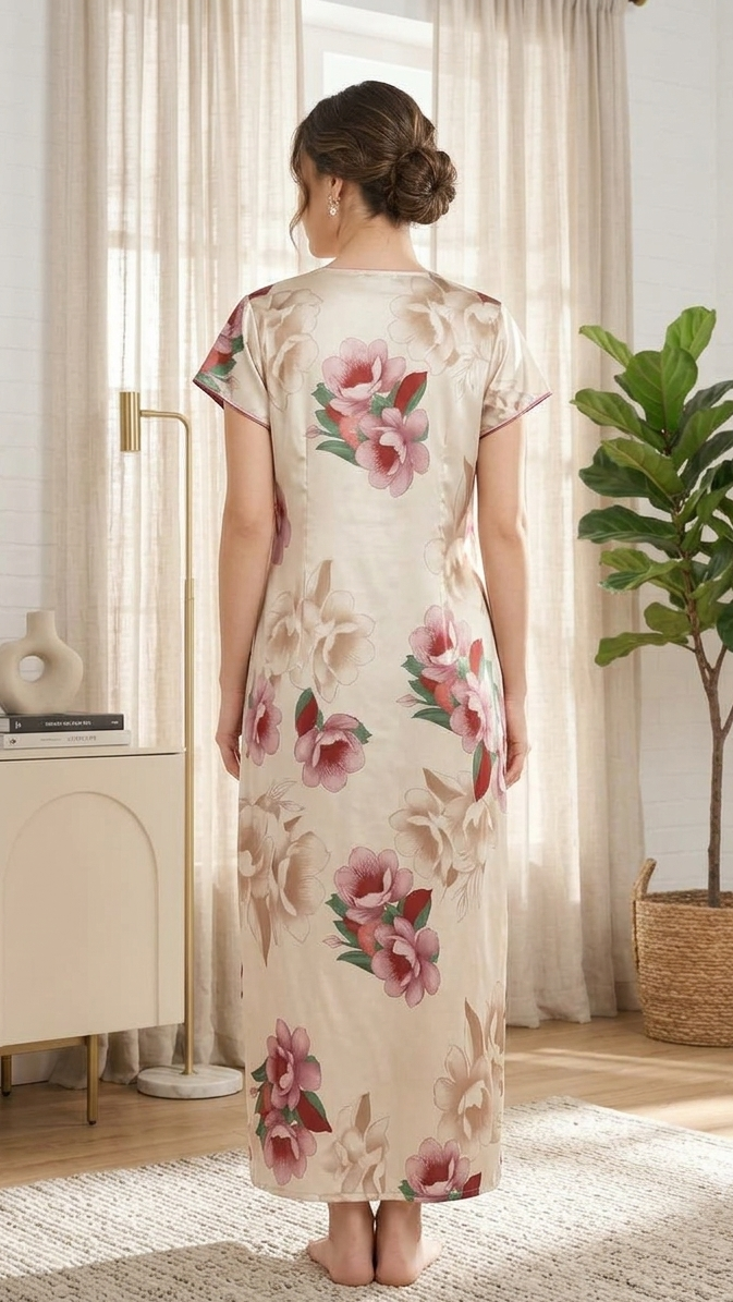itanlian Satin Loungewear NightGown Secondary image