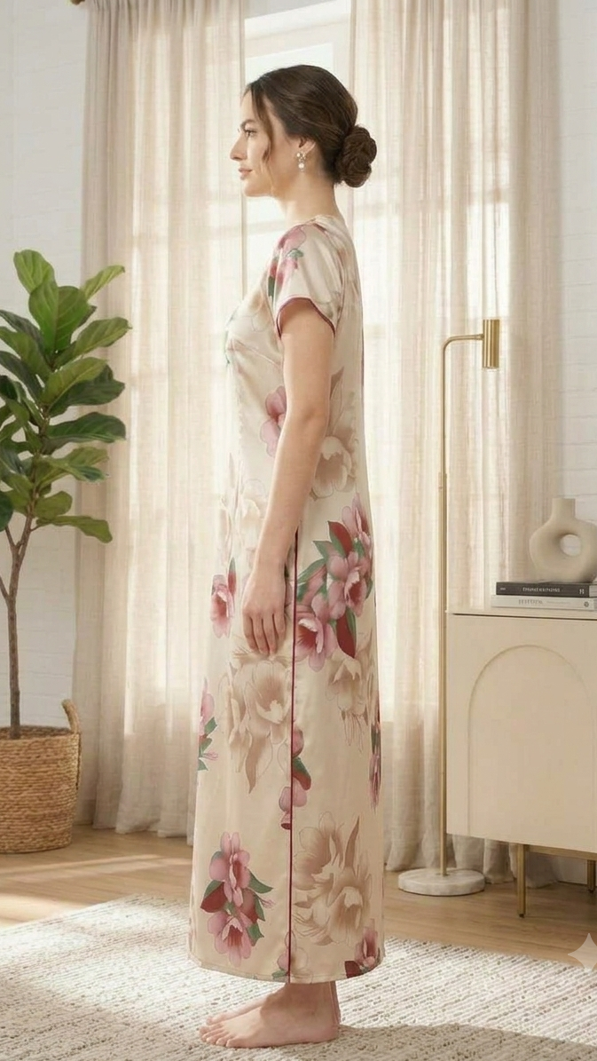 itanlian Satin Loungewear NightGown