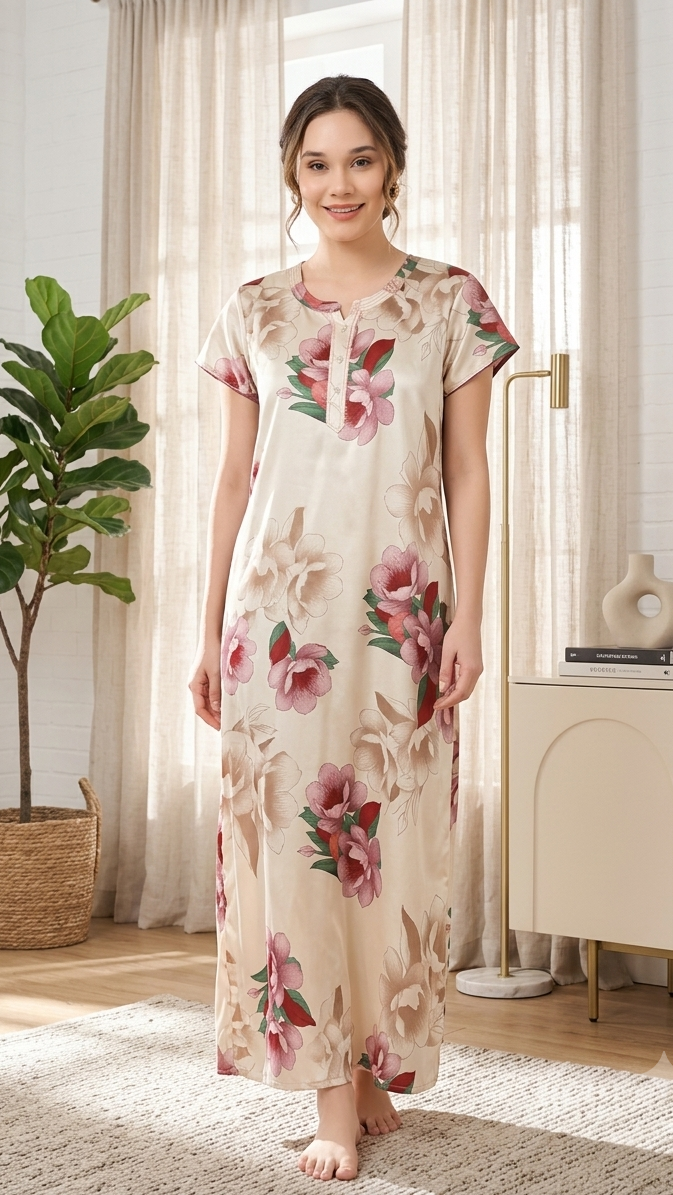 itanlian Satin Loungewear NightGown