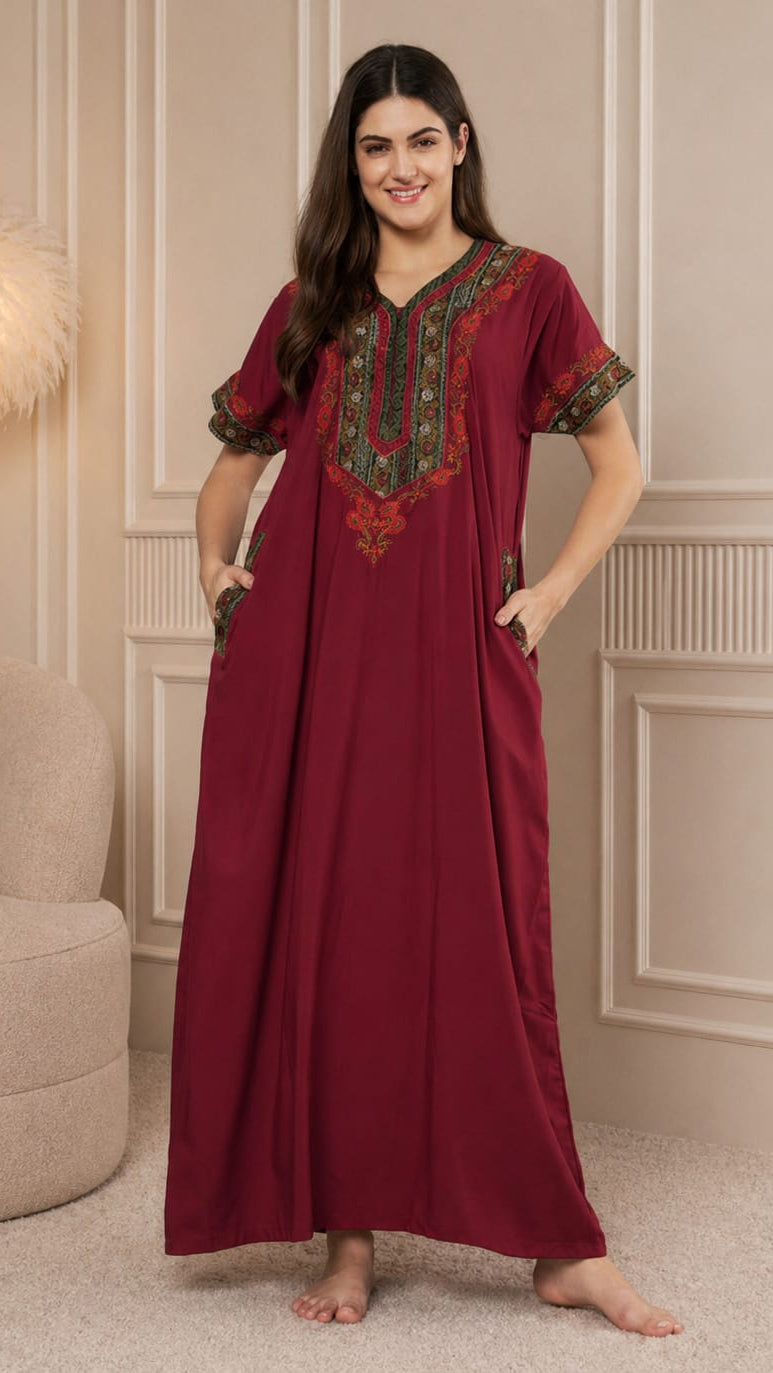 KOI SLEEPWEAR Bhopali embroidered gown