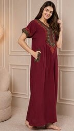 KOI SLEEPWEAR Bhopali embroidered gown