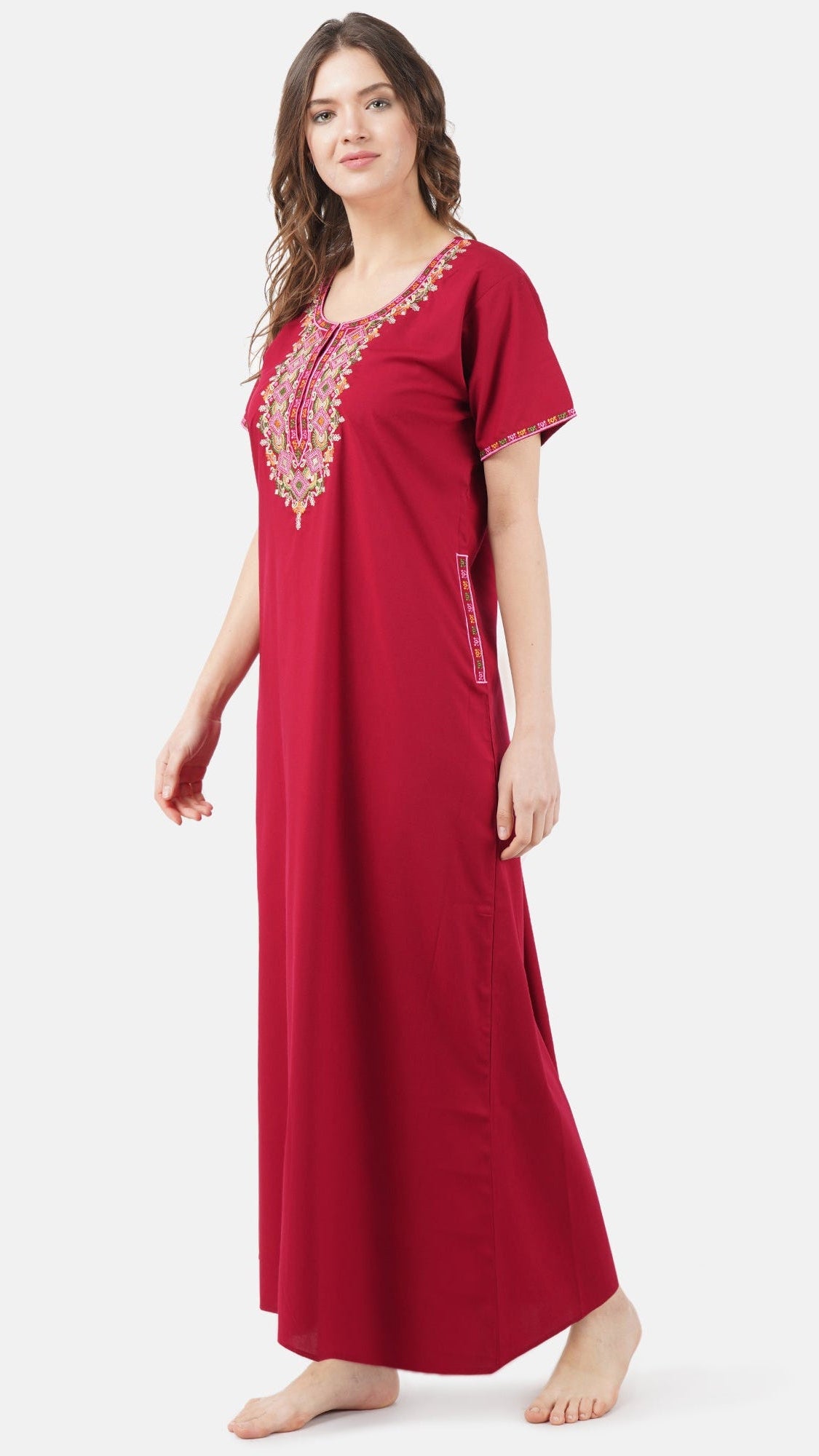Multi Coloured Embroidered Nightgown